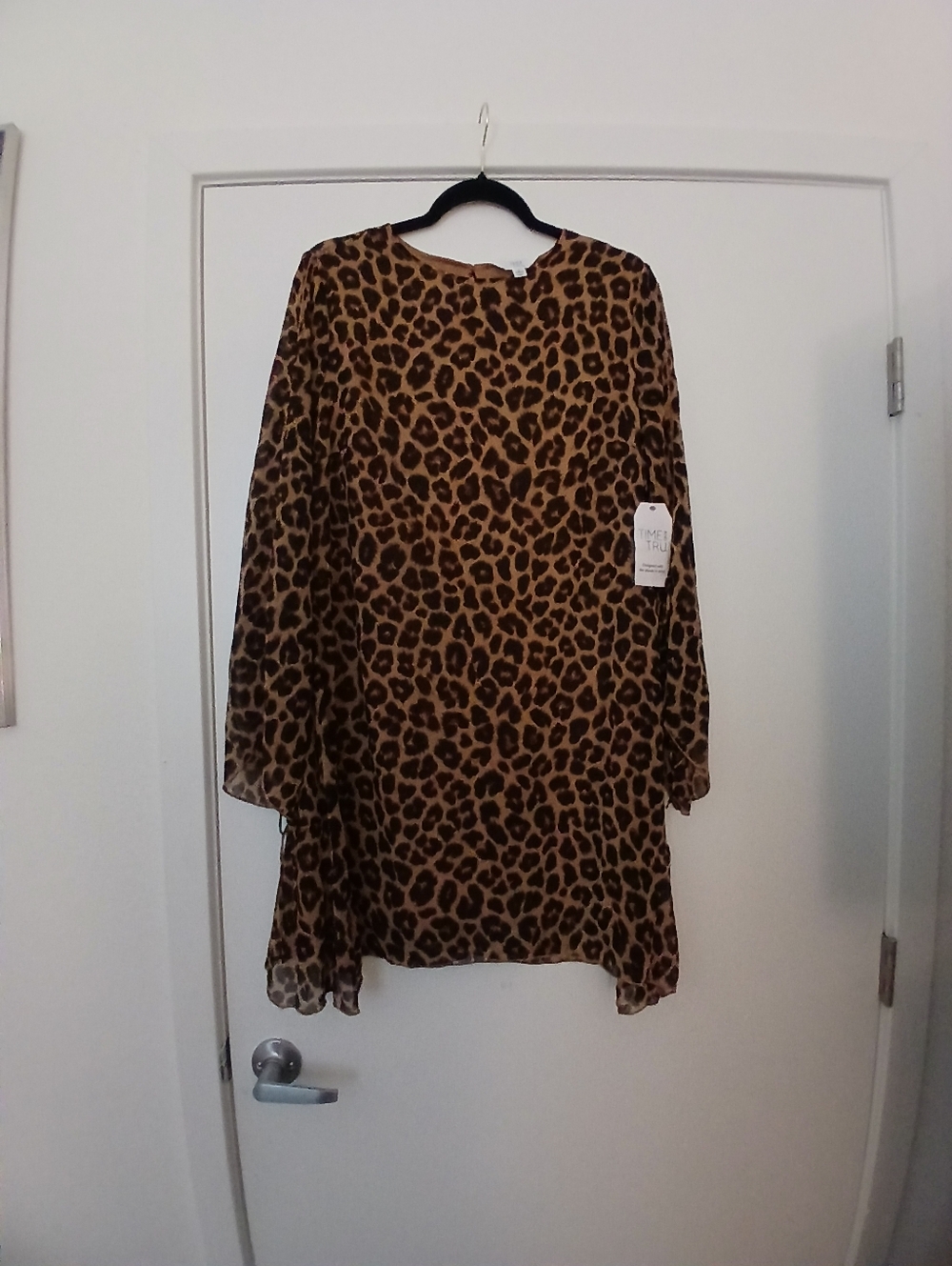 Leopard Print Shift Dress - Brown & Black